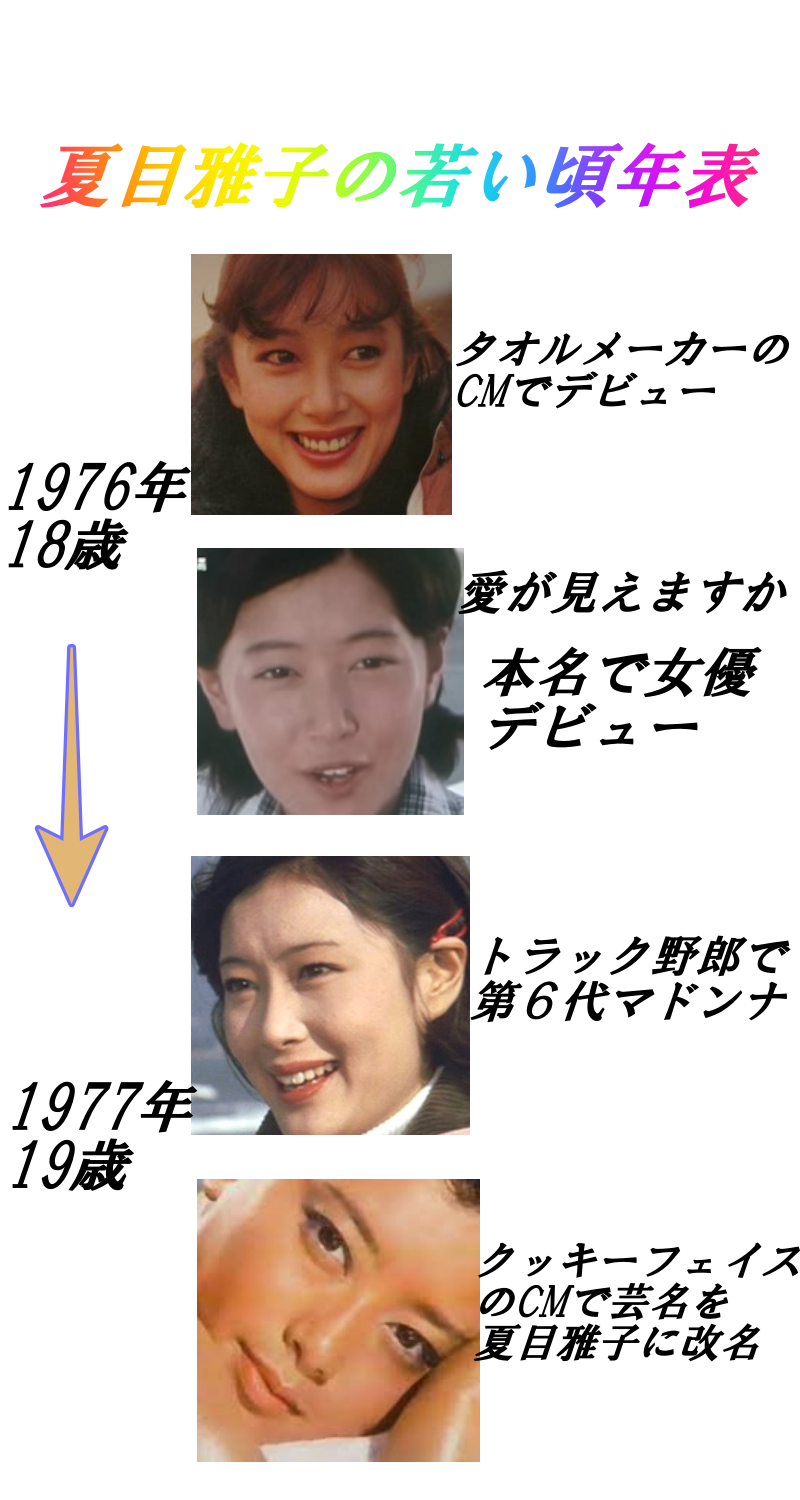 夏目雅子の若い頃年表1976年（18歳）～1977年（19歳）
