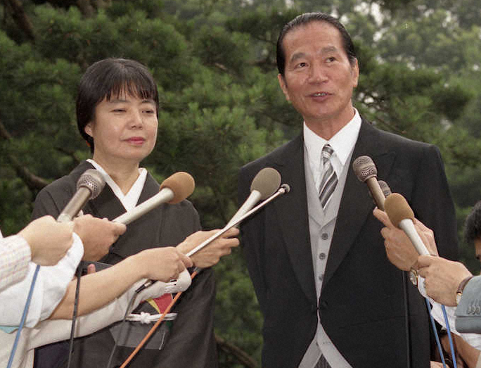 樹木希林と内田裕也さん1995年、本木雅弘と内田也哉子の結婚式で