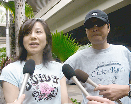 吉田拓郎と妻、森下愛子、毎年正月休みに訪れているハワイで（2023年）