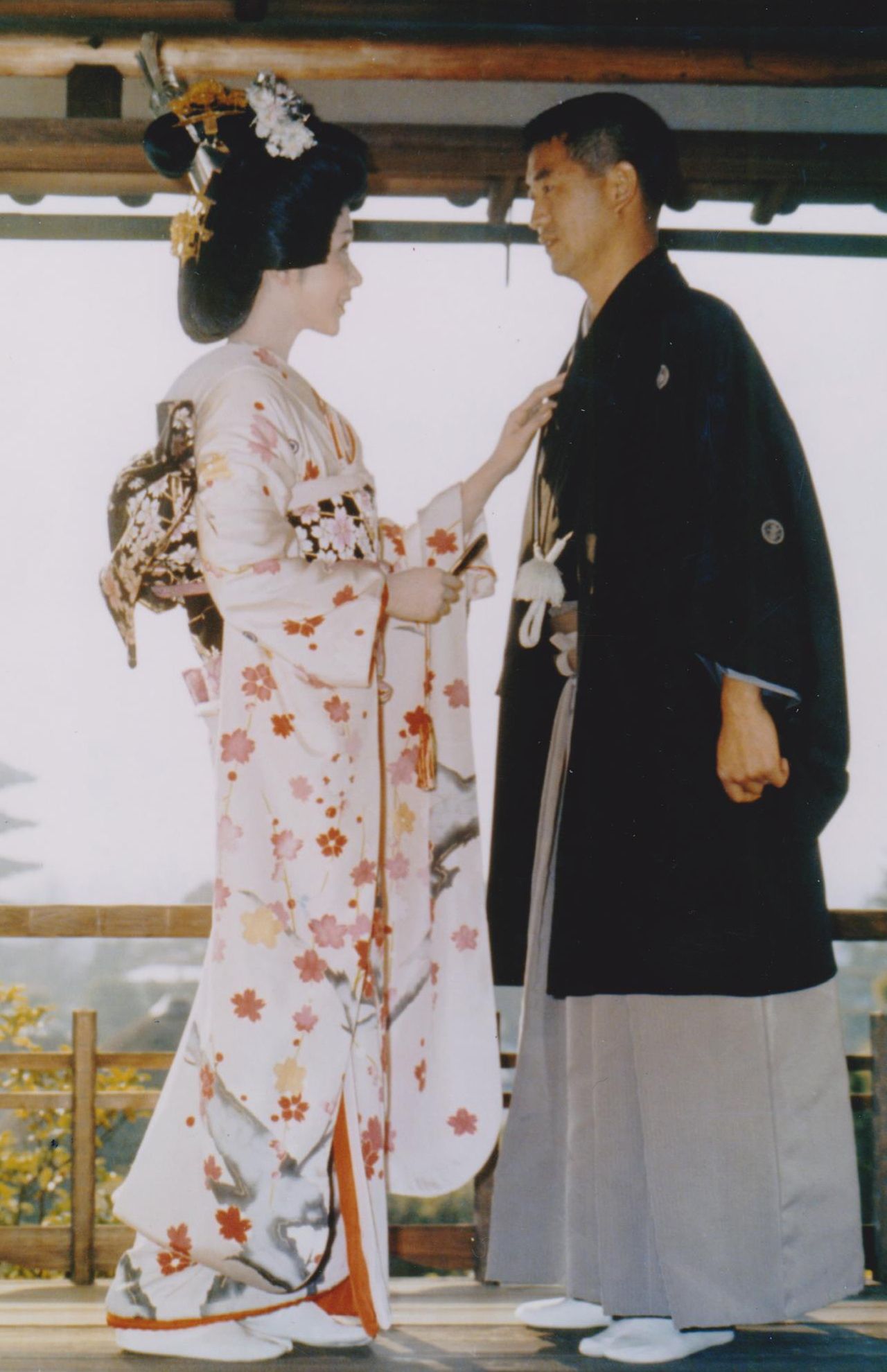 岩下志麻、篠田正浩の茶婚式1967年3月3日、京都大徳寺高桐院