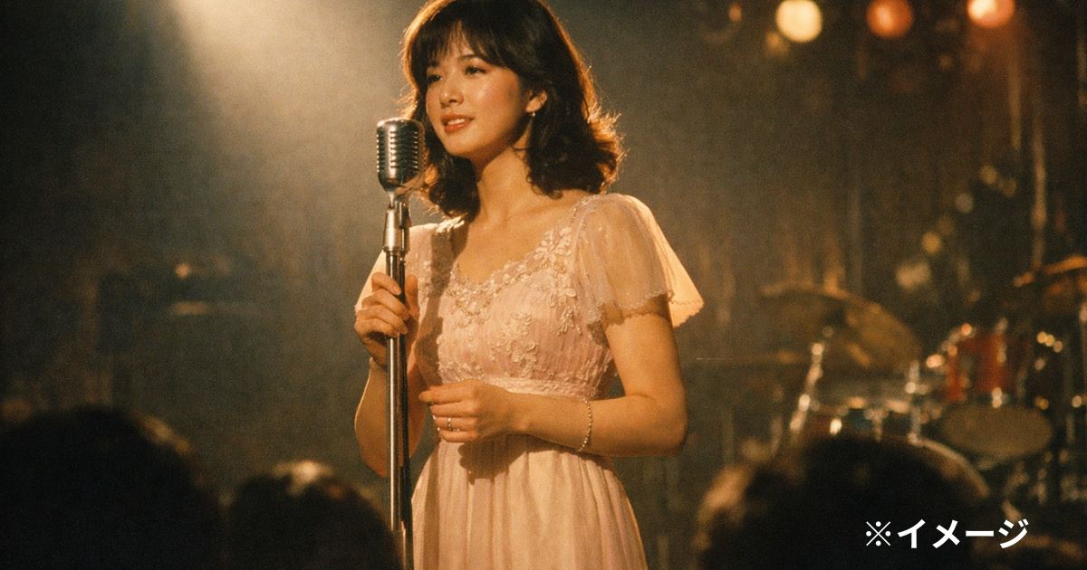 若い女性が歌っている