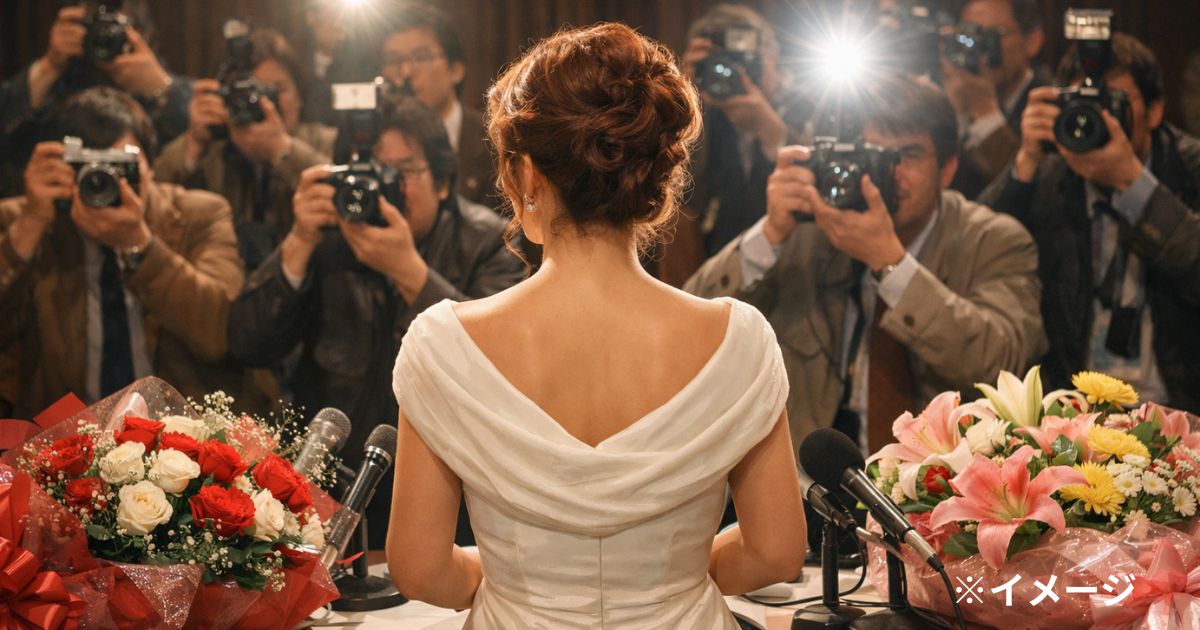 会見場のフラッシュ