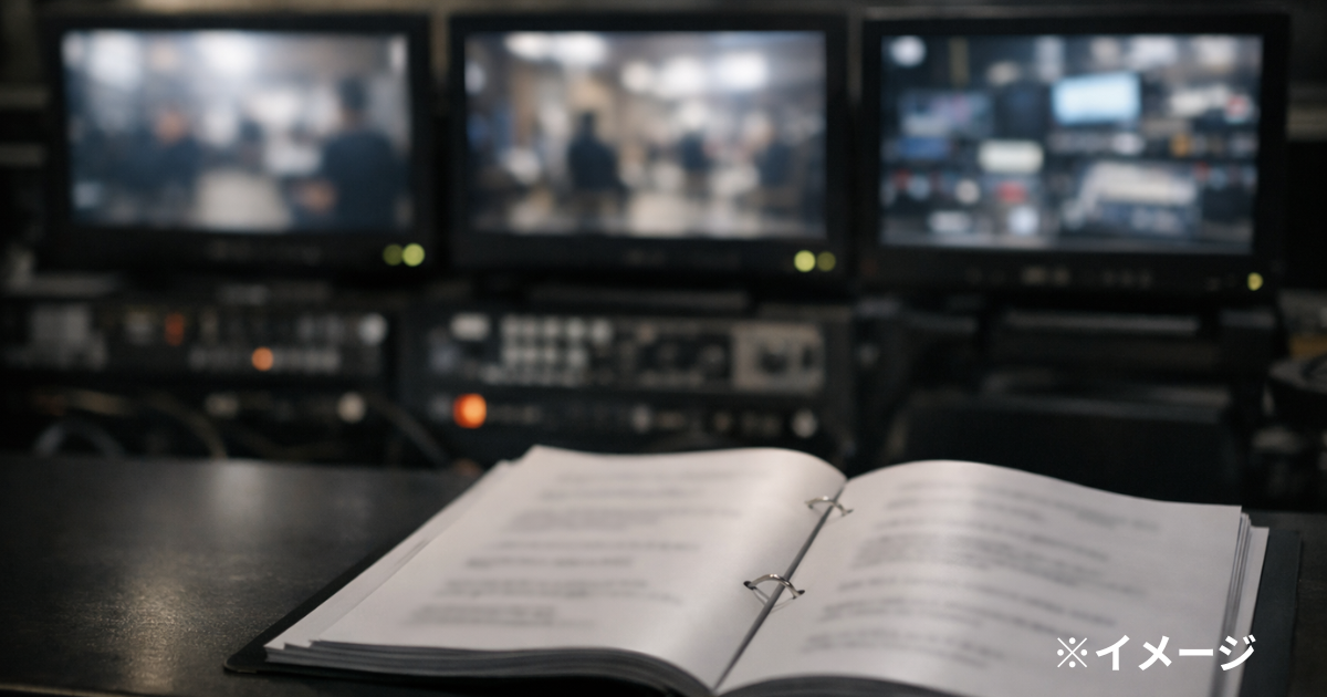 脚本とモニターの先に