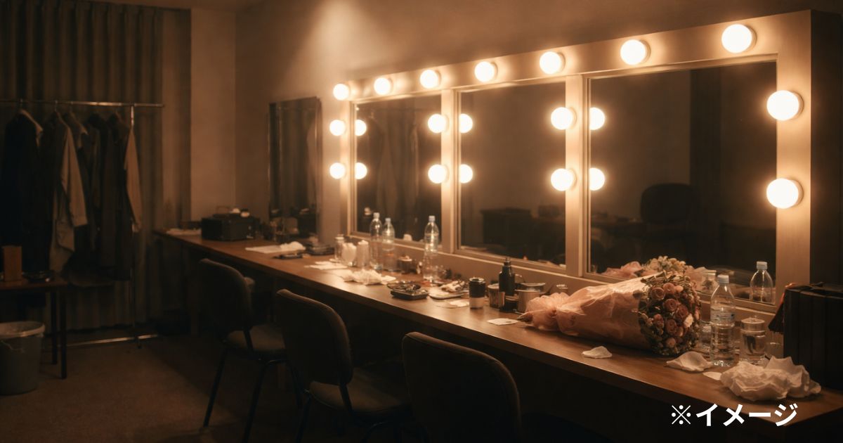 舞台裏の静かな一瞬