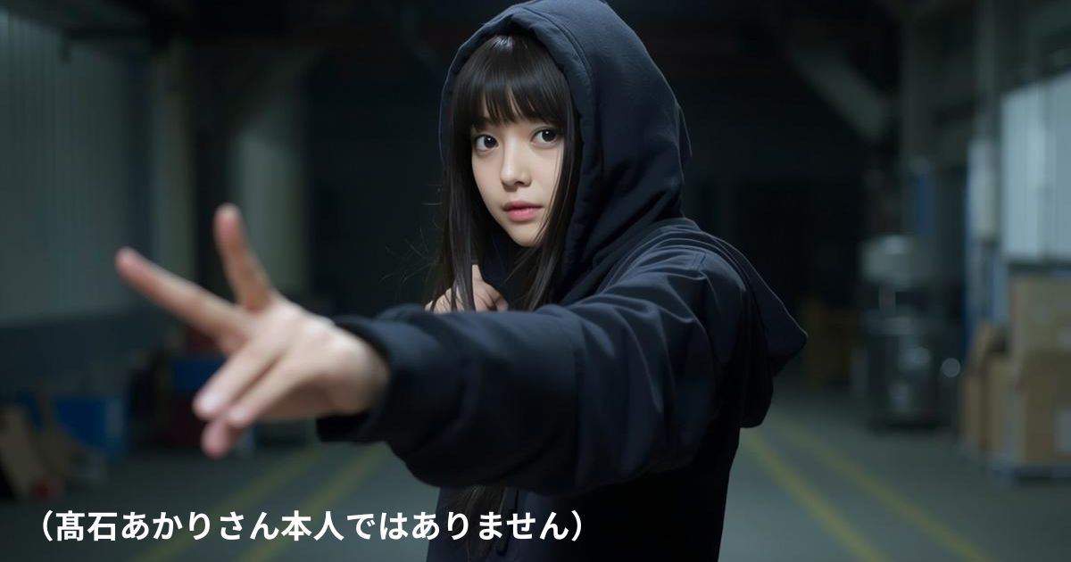 若手女優がポーズを取っているイメージ画像