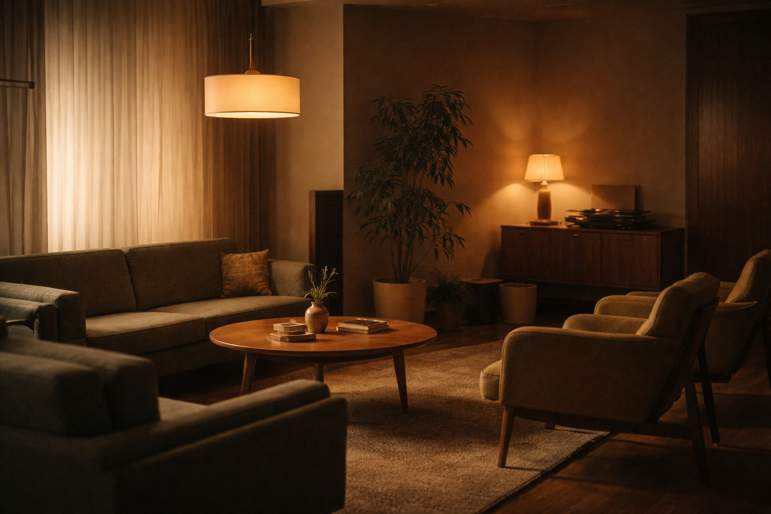 温かみのあるモダンなリビング