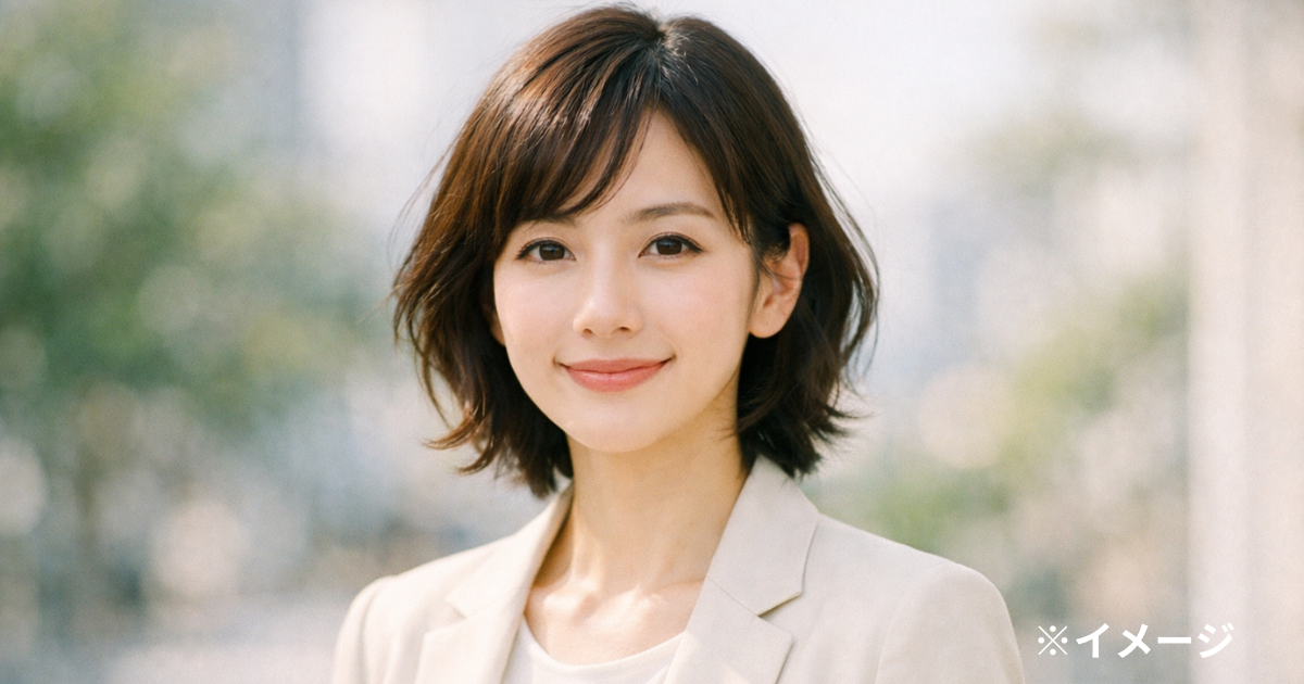 優雅な笑顔の女性ポートレート