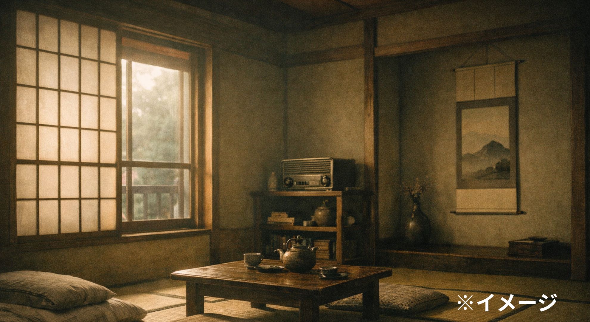 静かな和室の午後の光