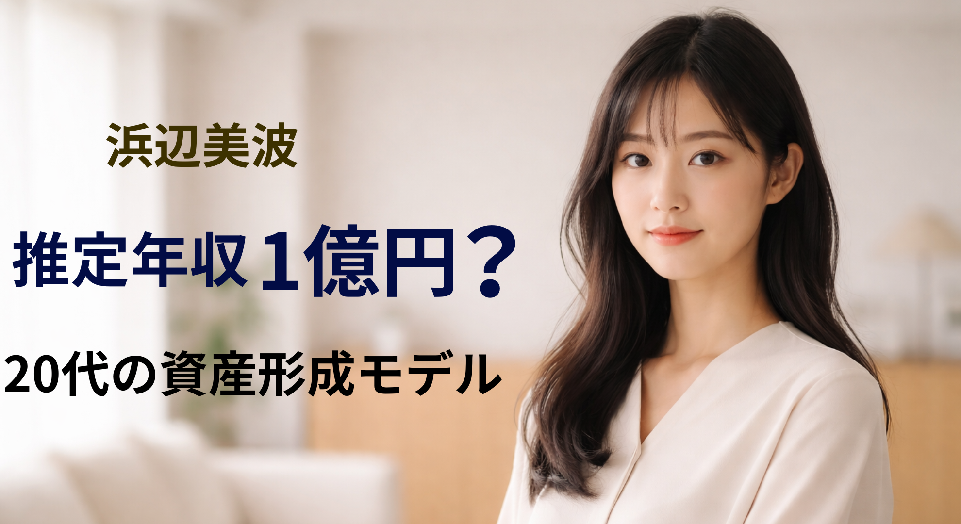浜辺美波の年収・純資産を金融視点で分析する記事のイメージ（※本人ではありません）