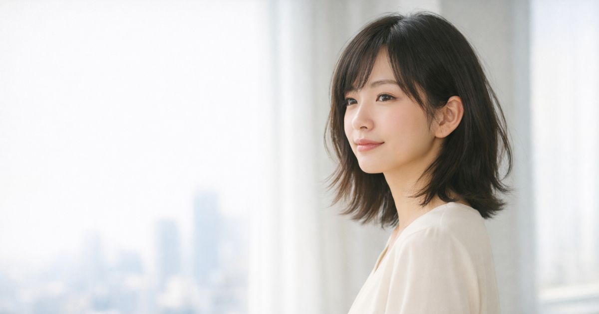 今田美桜をイメージさせる若手女優のスタジオ風シルエッ