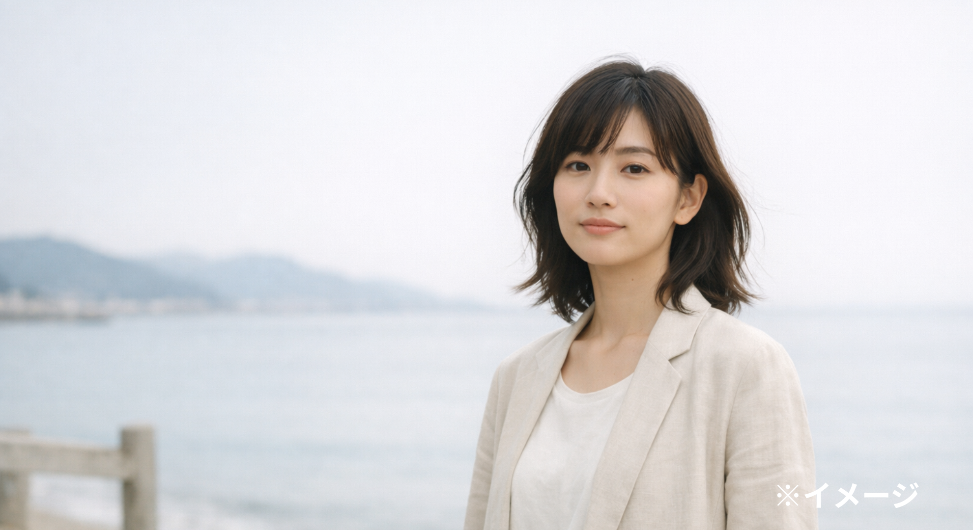 海辺の優雅な瞬間イメージ