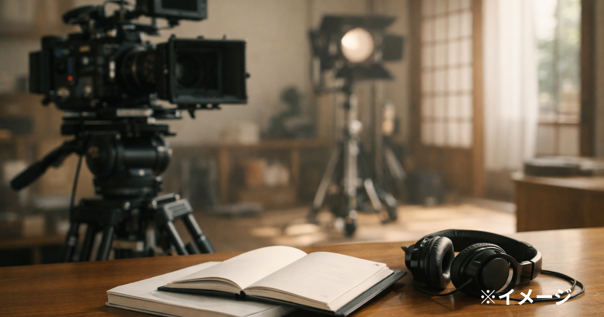 映画主演単価とブランド価値をイメージした撮影現場の写真(人物なし)