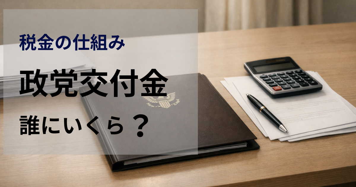 政党交付金の仕組みを整理するイメージ｜税金と配分ルール