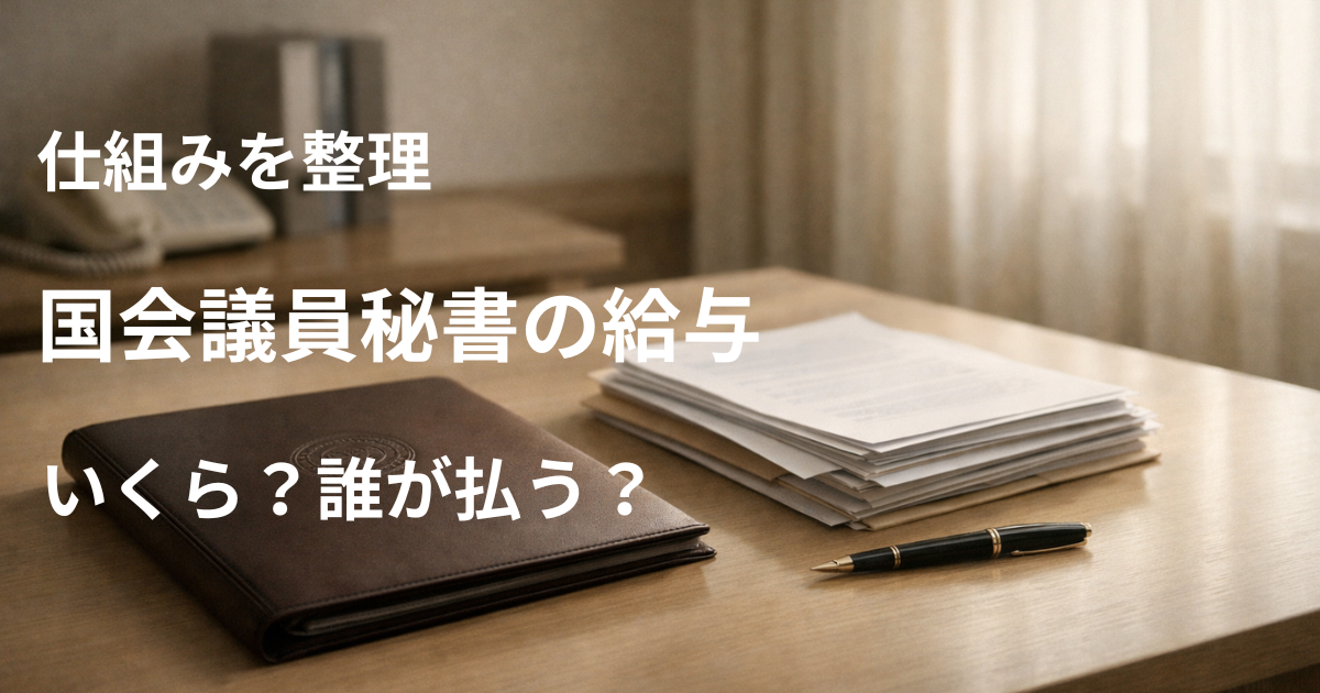 国会議員秘書の給与制度を整理するイメージ｜公設秘書と支給の仕組み