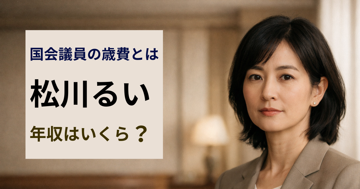 松川るいの資産構造を整理するイメージ｜年収と資産公開制度の違いを解説
