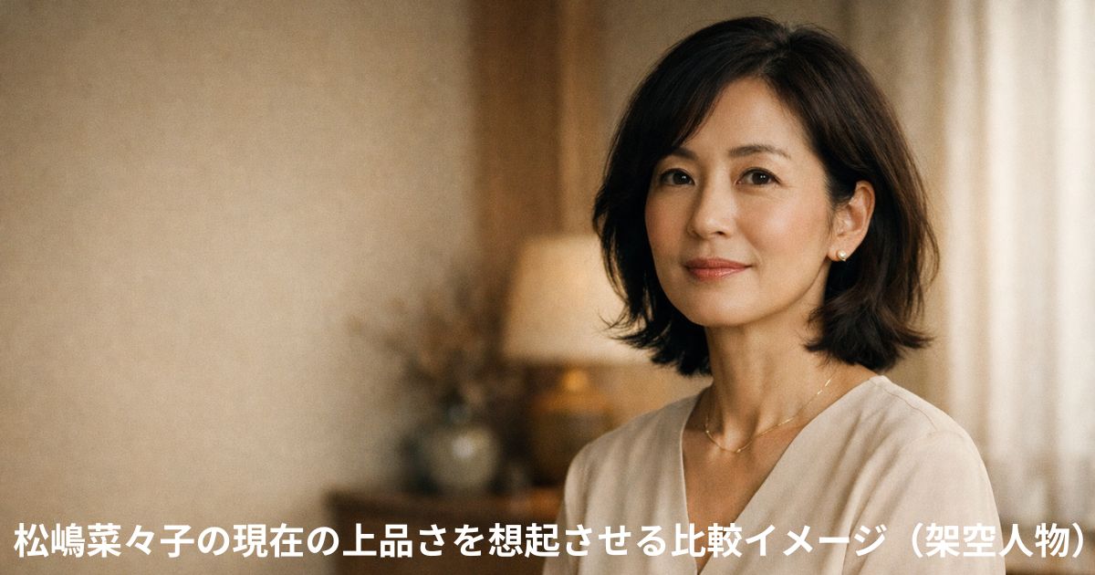松嶋菜々子の現在の上品さを想起させる比較イメージ（架空人物）