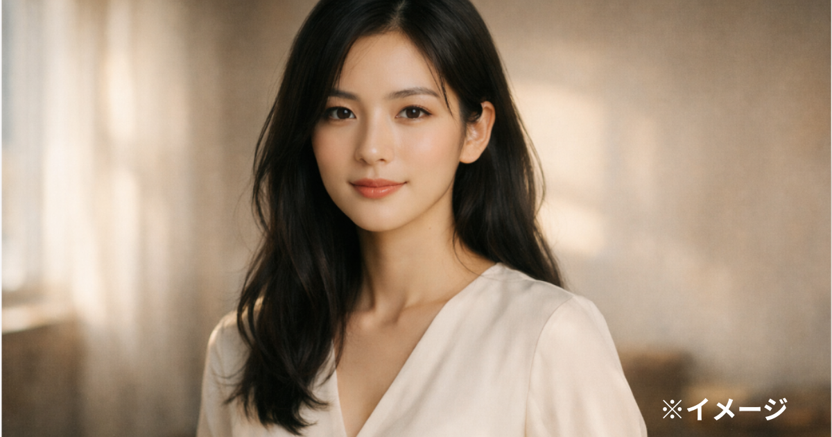 天海祐希の若い頃をイメージした気品ある女優風ポートレート