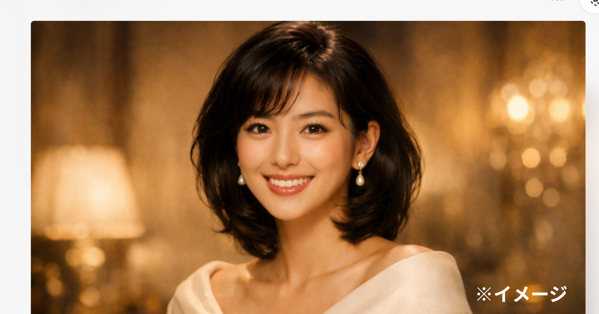 観月ありさの全盛期をイメージした90年代ドラマ女優風ポートレート