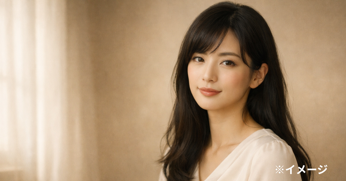 吉瀬美智子の若い頃をイメージしたクールで上品な美しさのポートレート