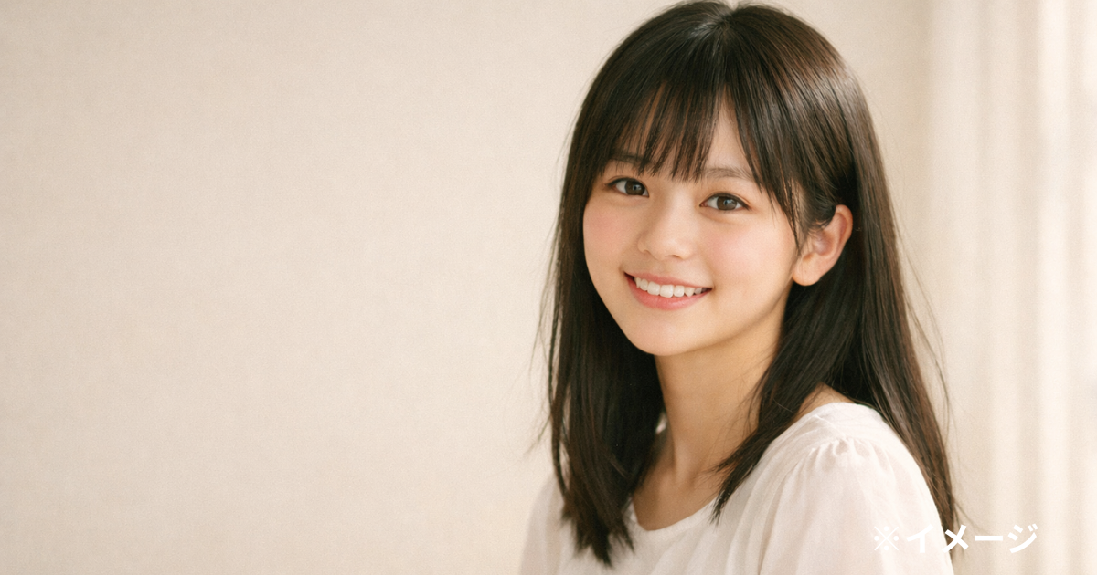 深田恭子の10代デビュー当時をイメージした透明感のある若い女性ポートレート