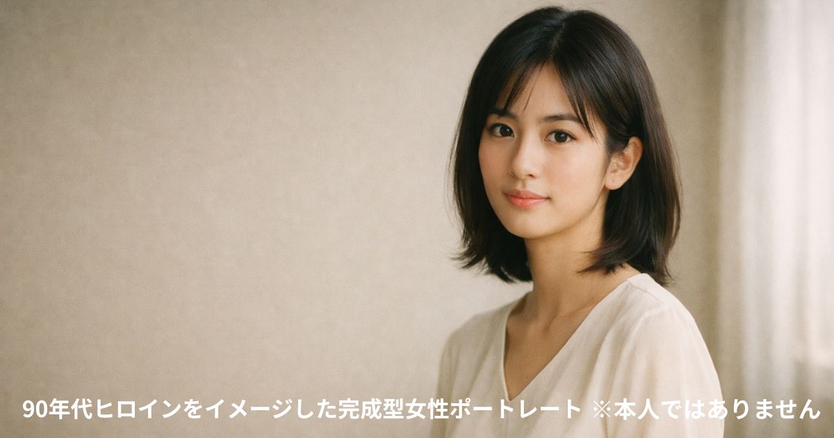 90年代ヒロインをイメージした完成型女性ポートレート