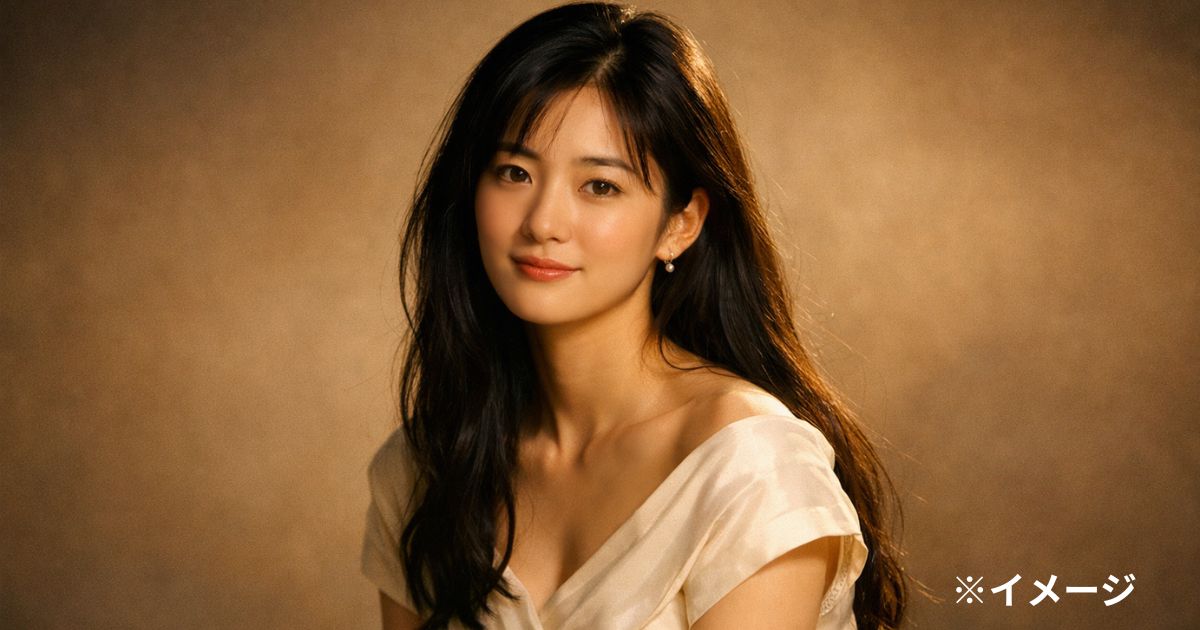 常盤貴子の20代全盛期をイメージした華やかな女性ポートレート