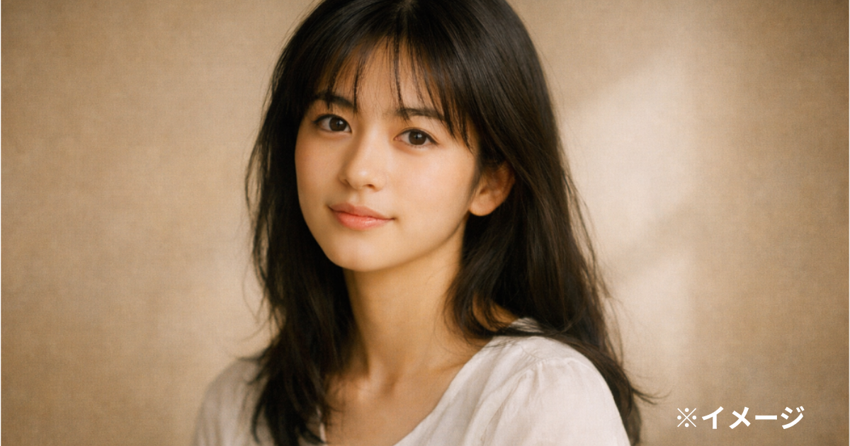 深津絵里の若い頃をイメージした透明感のある女優ポートレート