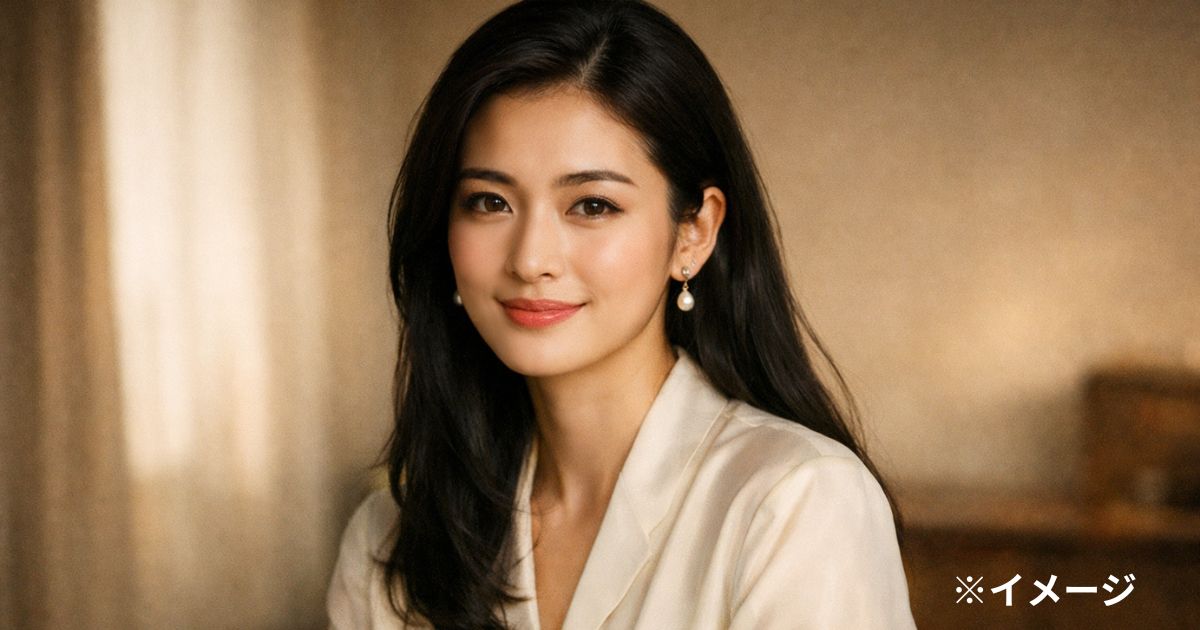 90年代の鈴木京香をイメージした上品で落ち着いた美人ポートレート