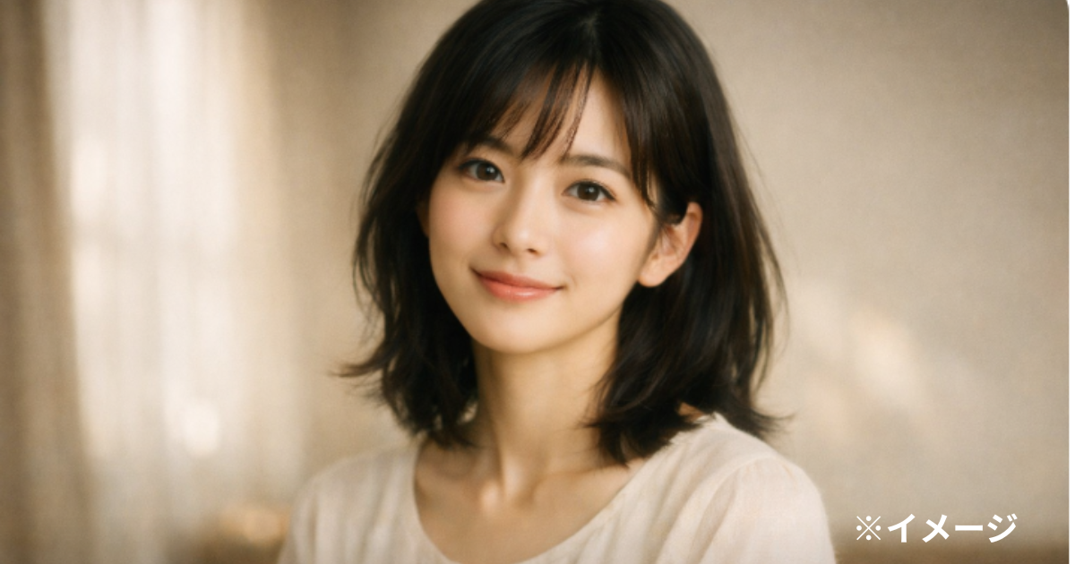 松雪泰子の若い頃をイメージした透明感のある90年代風女性ビジュアル