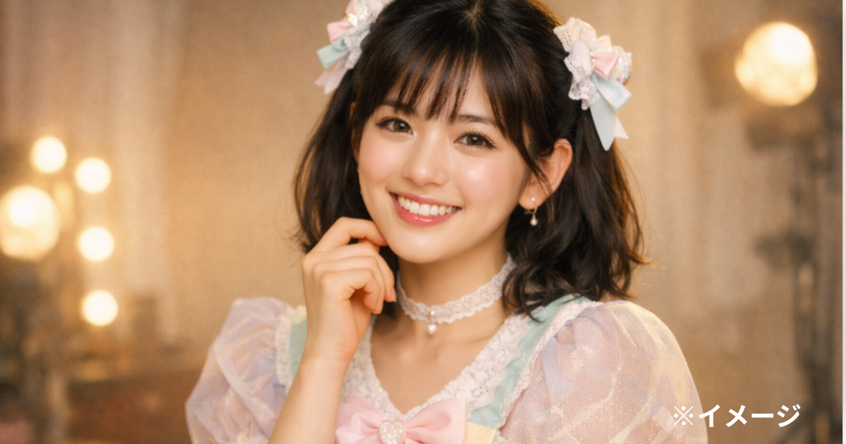 永作博美のribbon時代をイメージした90年代アイドル風ポートレート