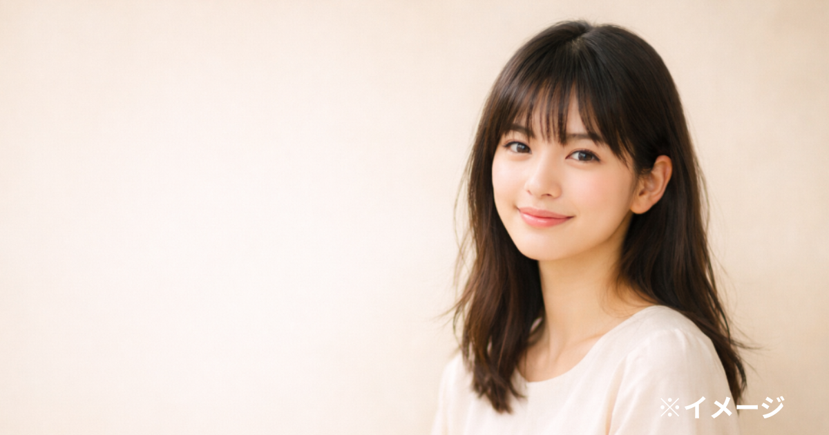 清楚で可愛らしい若手女優をイメージしたポートレート(※イメージ)
