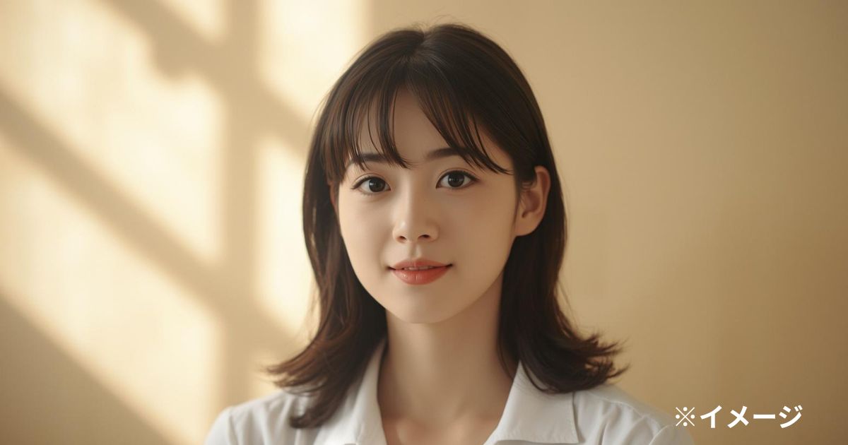 鈴木京香の若い頃をイメージしたデビュー当時風の透明感あるポートレート