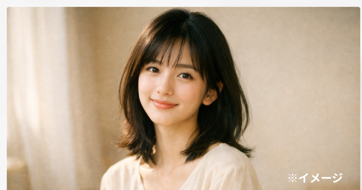 瀬戸朝香の若い頃を思わせる透明感のある90年代女優風イメージ