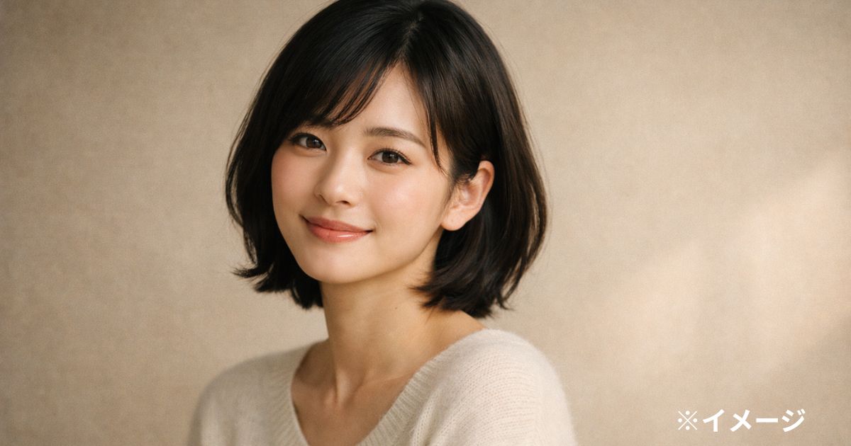 広末涼子の若い頃をイメージした上品でナチュラルな女性ポートレート