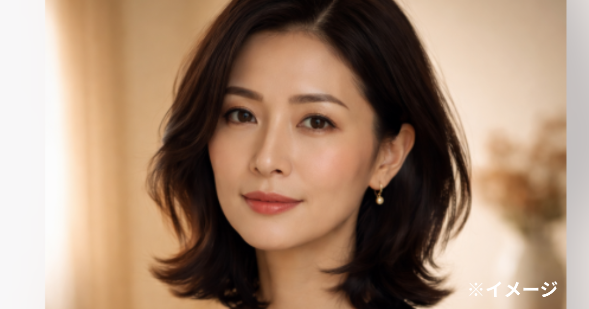 常盤貴子の現在の上品さをイメージした大人の女優風ポートレート