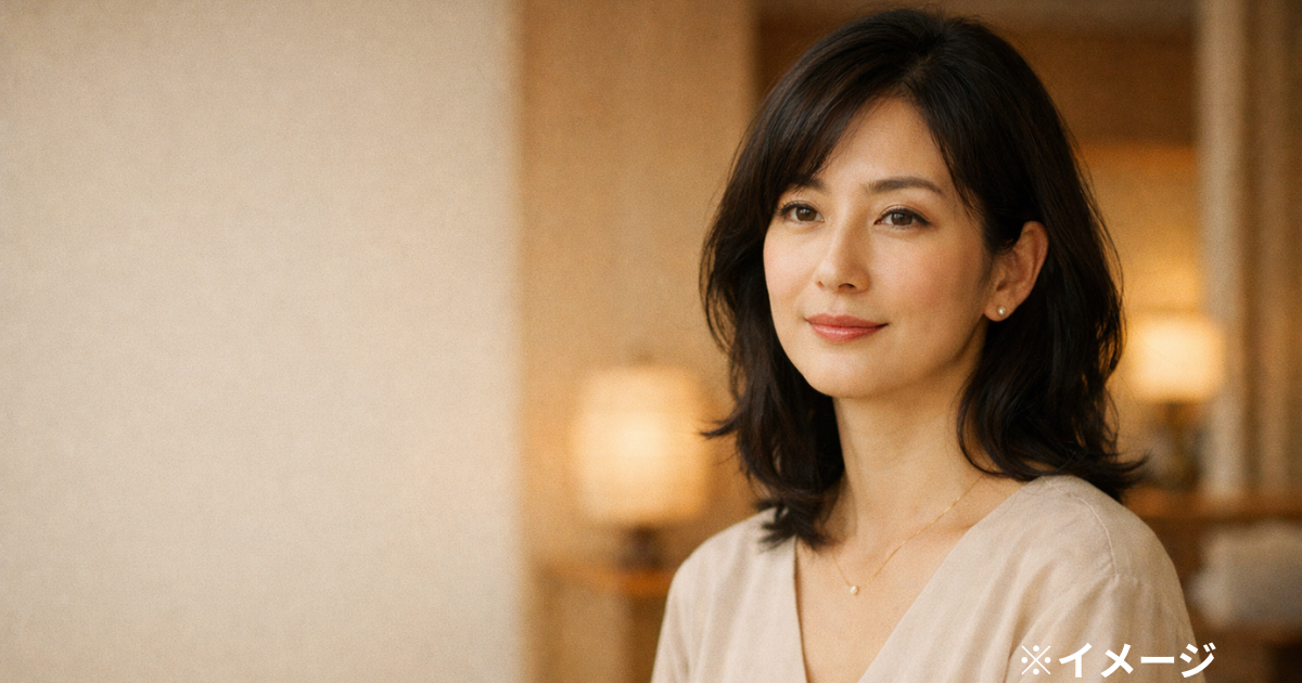 深田恭子の現在と若い頃に通じる上品さをイメージした女性ポートレート